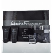 (M) SALVATORE FERRAGAMO F BLACK 3.4 EDT SP + 2.5 AS/B + 2.5 S/G  