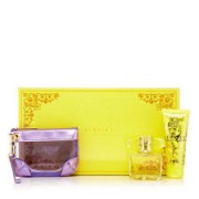 (L) VERSACE YELLOW DIAMOND 3.0 EDT SP + 3.4 B/L+ 3.4 S/G + BLK POUCH